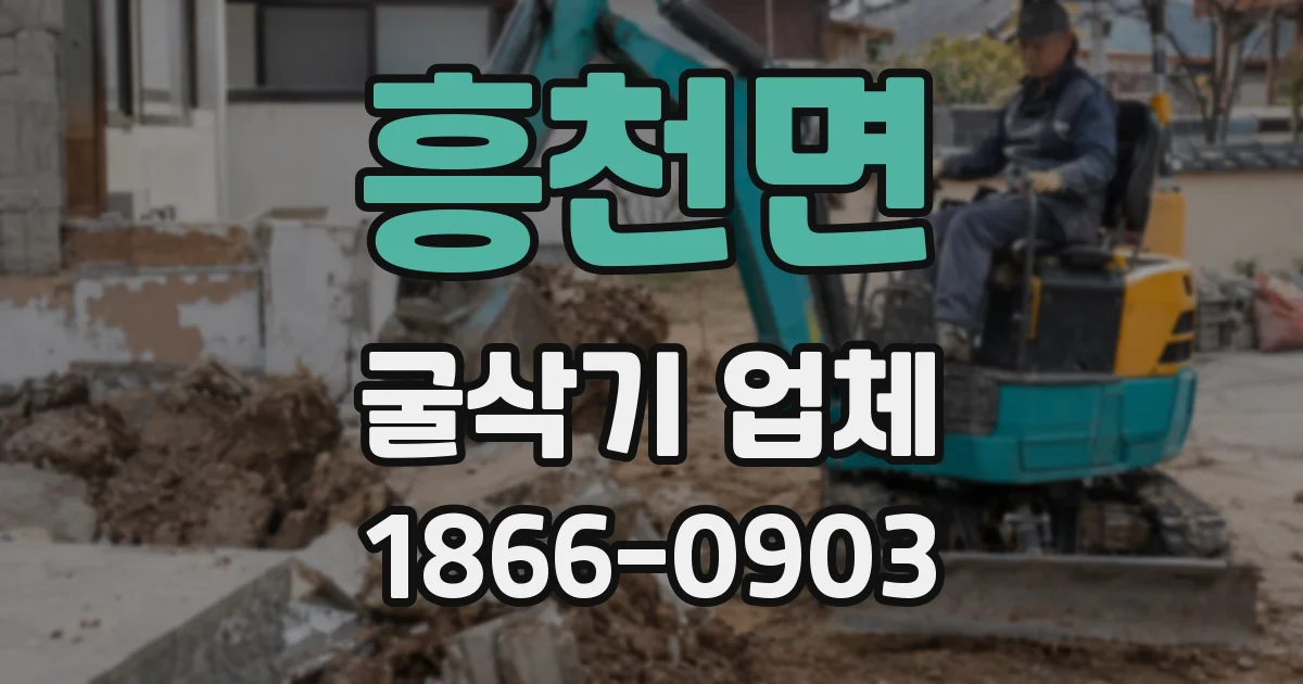 흥천면 굴삭기 업체