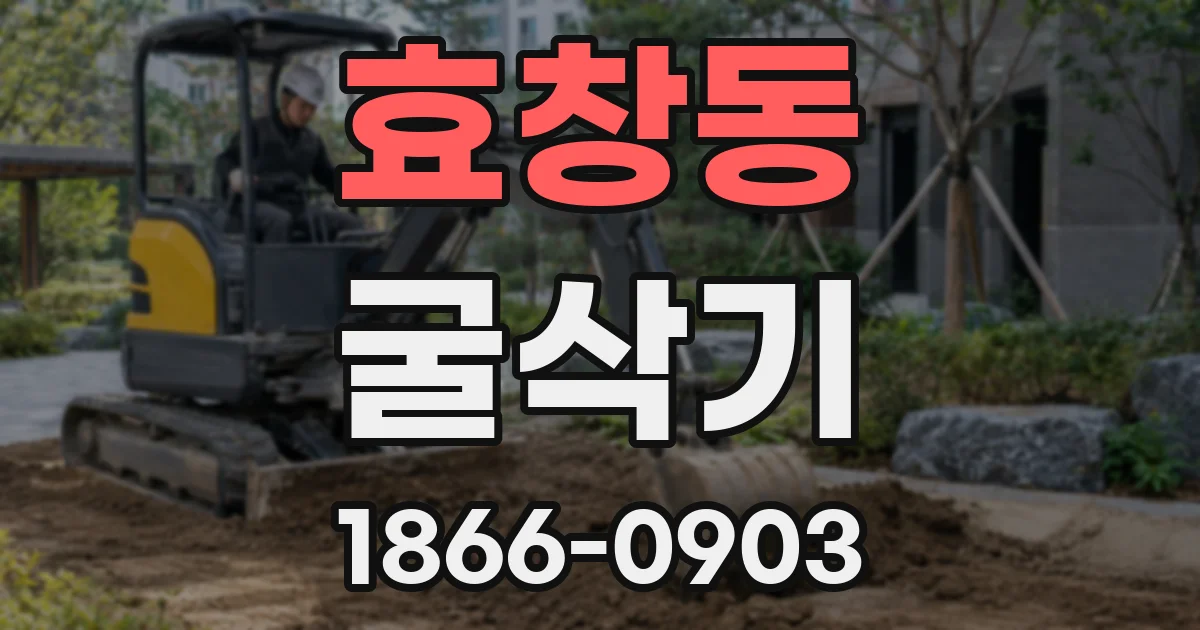 효창동 굴삭기