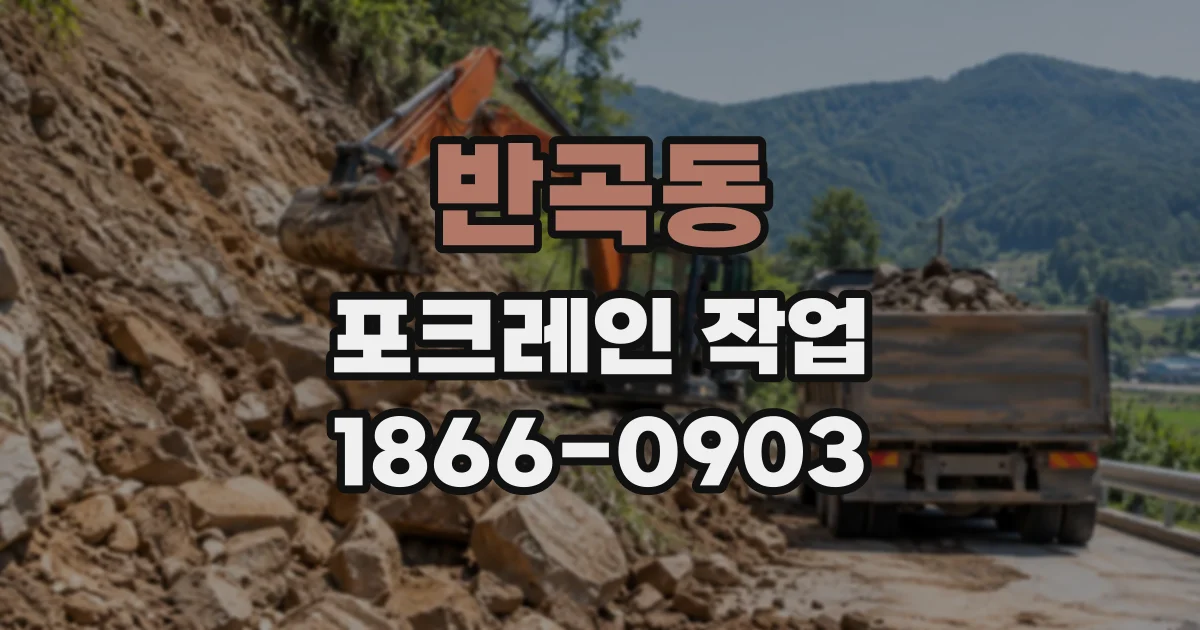 반곡동 포크레인작업