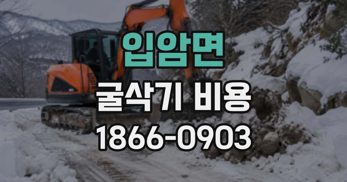 입암면 굴삭기비용