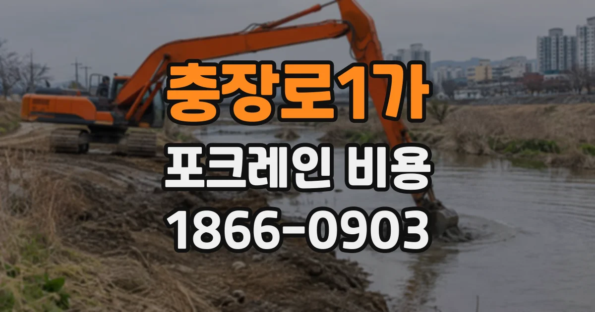충장로1가 포크레인비용