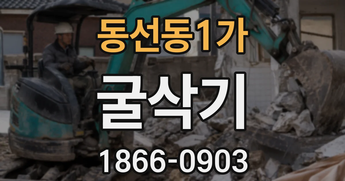 동선동1가 굴삭기
