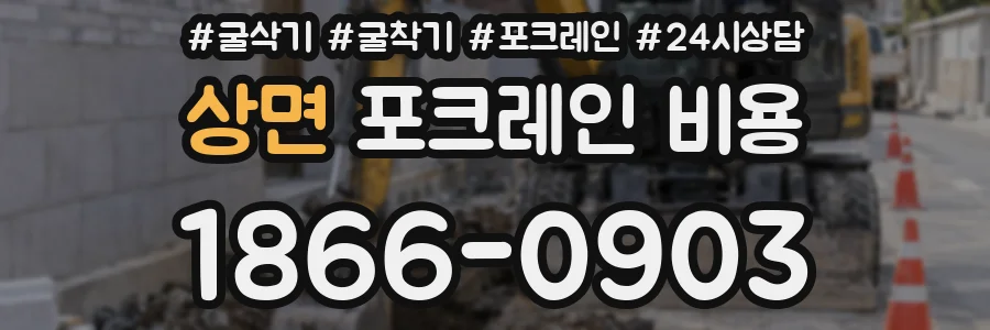 상면 포크레인 비용