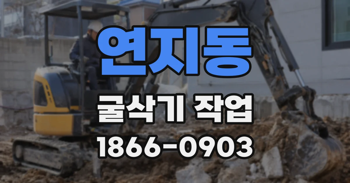 연지동 굴삭기 작업