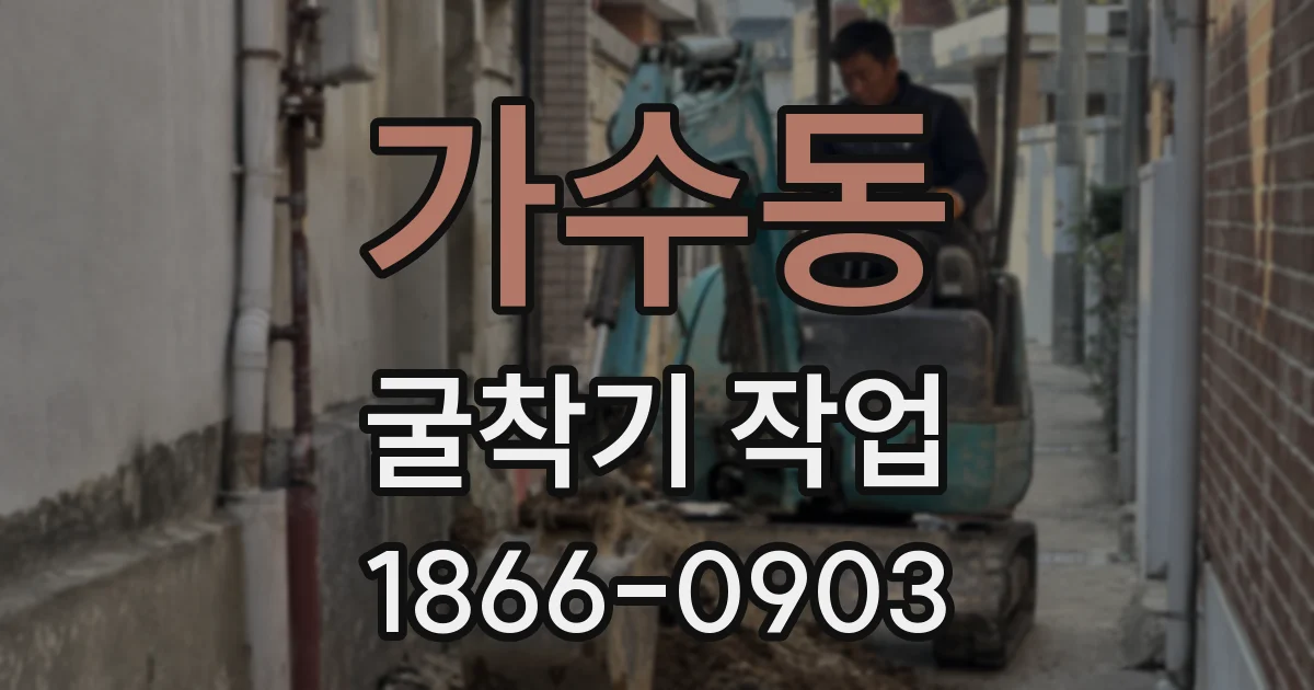 가수동 굴착기 작업