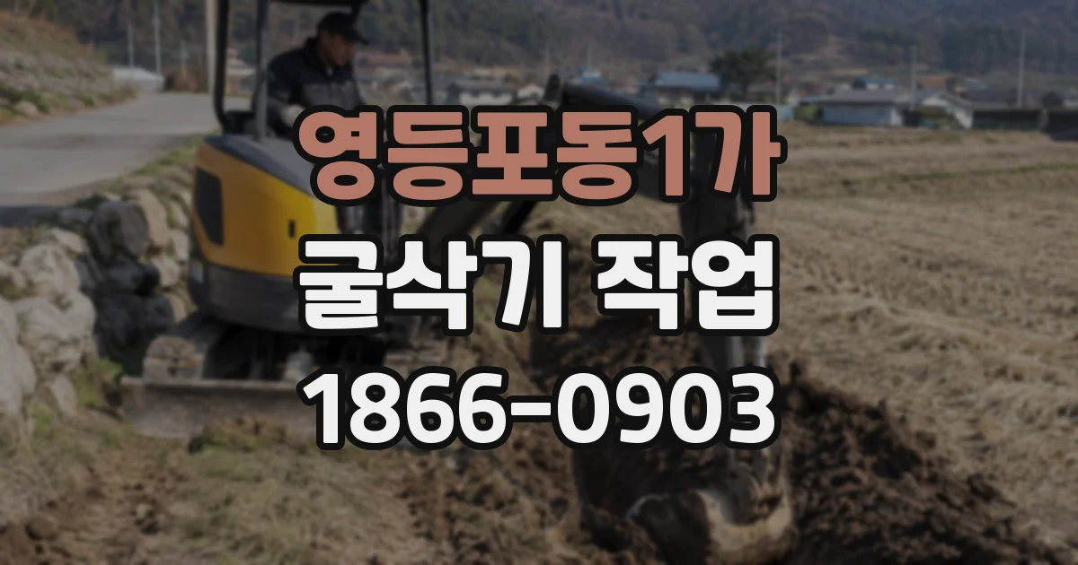 영등포동1가 굴삭기 작업