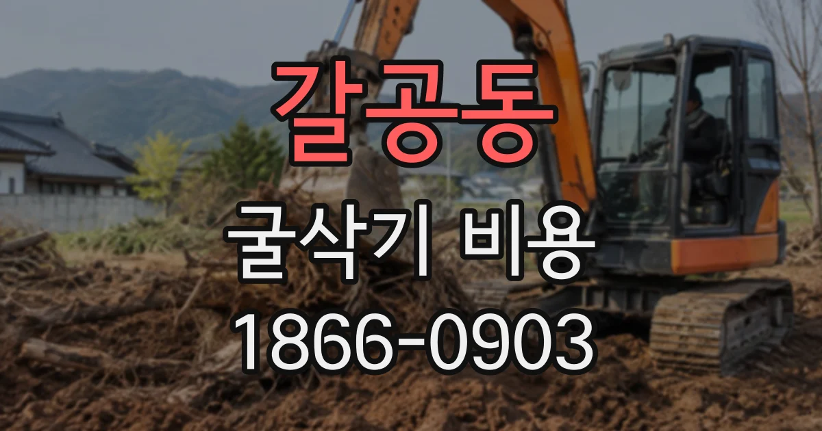 갈공동 굴삭기비용