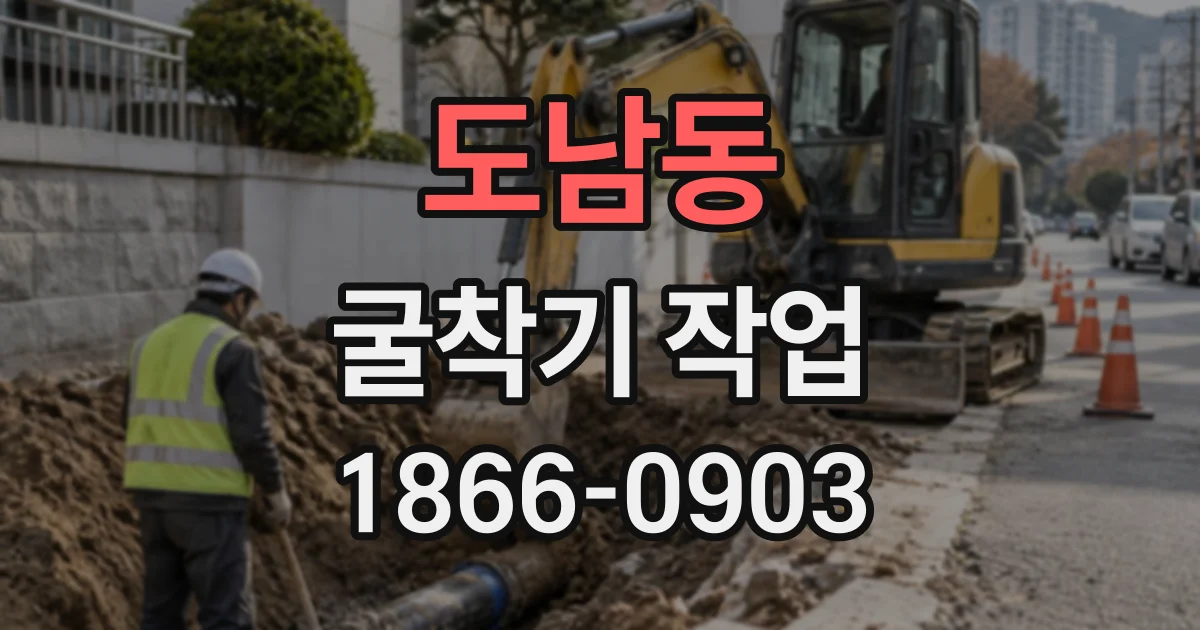 도남동 굴착기작업