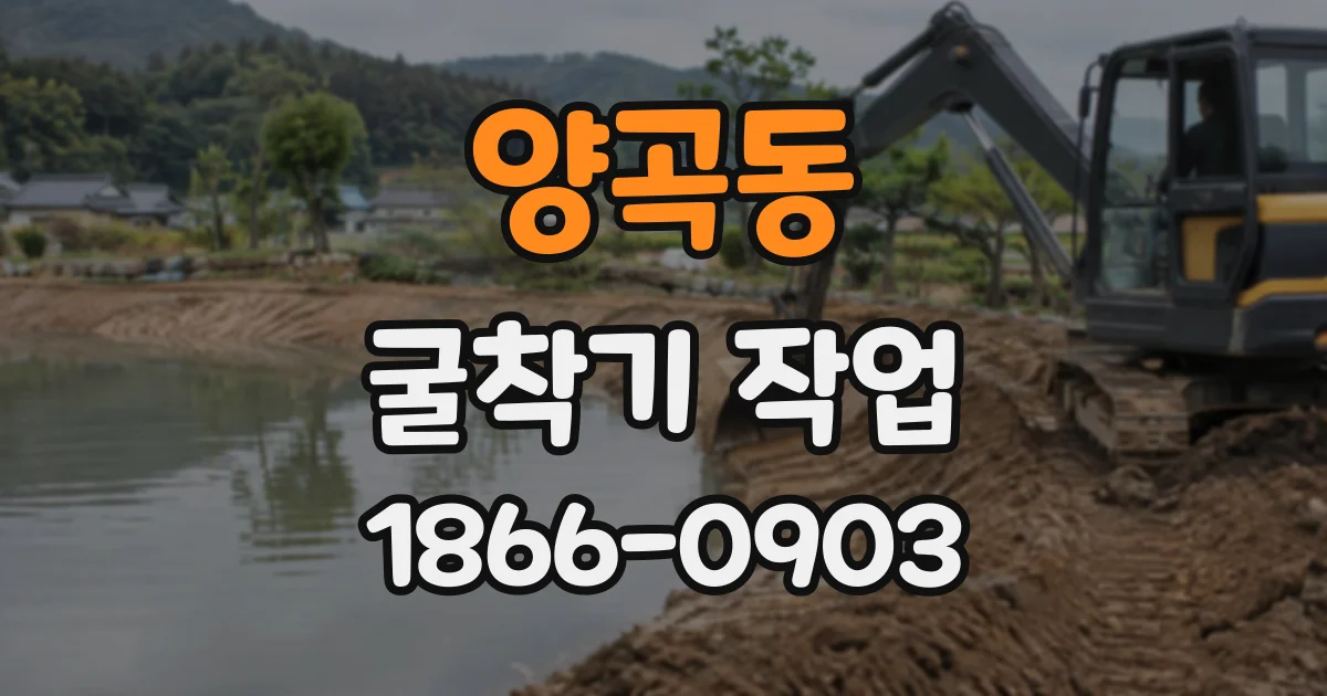 양곡동 굴착기작업