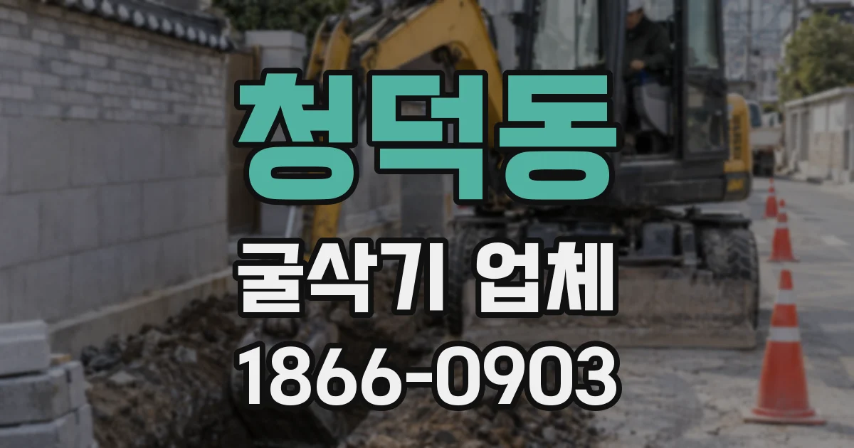 청덕동 굴삭기 업체