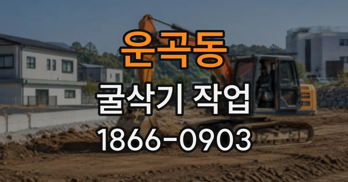 운곡동 굴삭기작업
