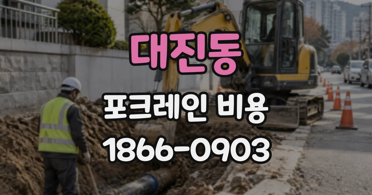 대진동 포크레인비용
