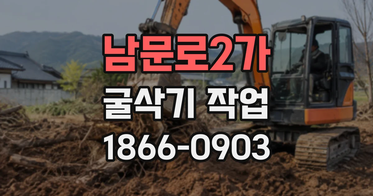남문로2가 굴삭기작업