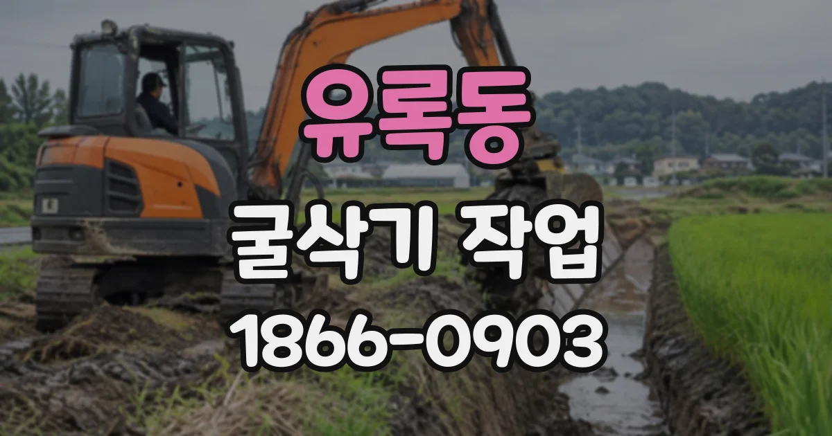 유록동 굴삭기작업