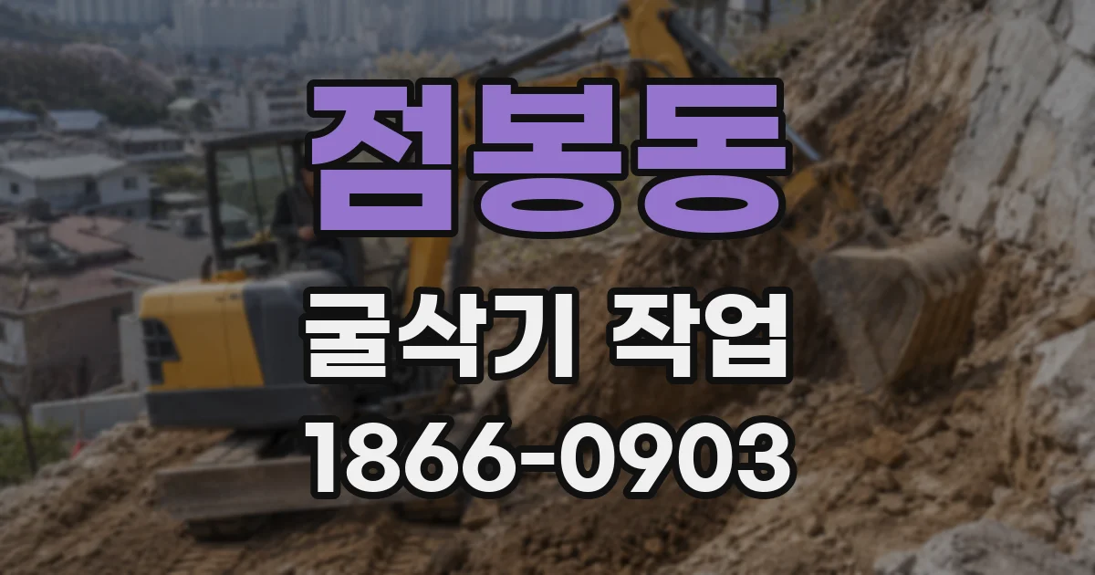 점봉동 굴삭기 작업