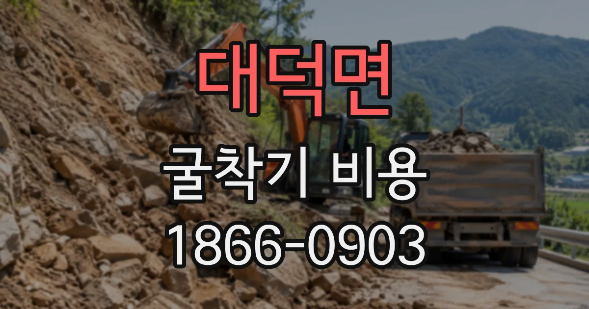 대덕면 굴착기비용