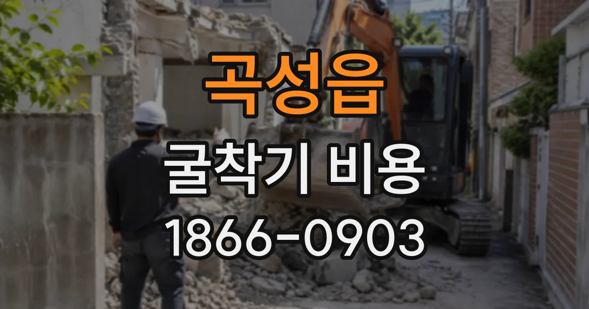 곡성읍 굴착기비용