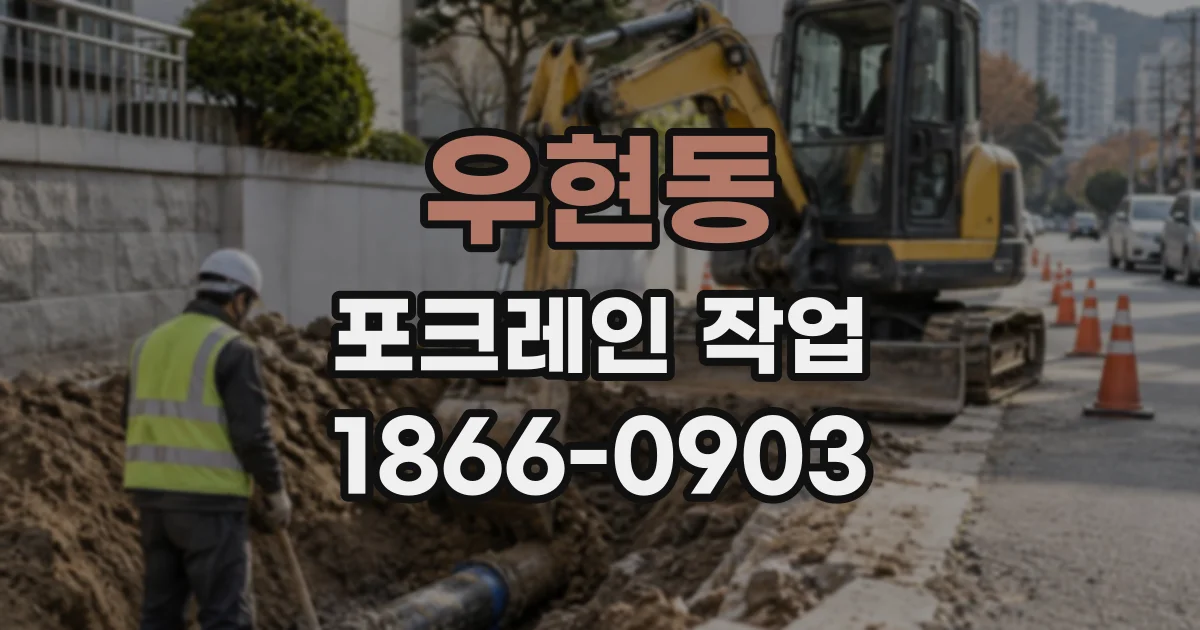 우현동 포크레인작업