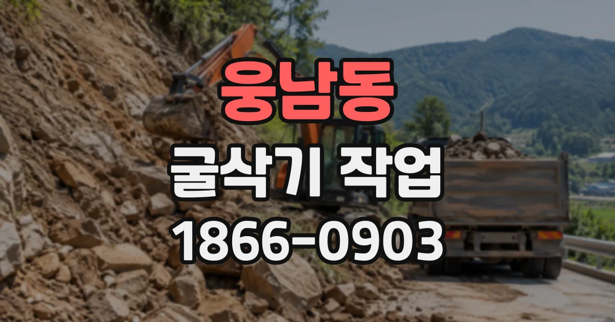 웅남동 굴삭기작업