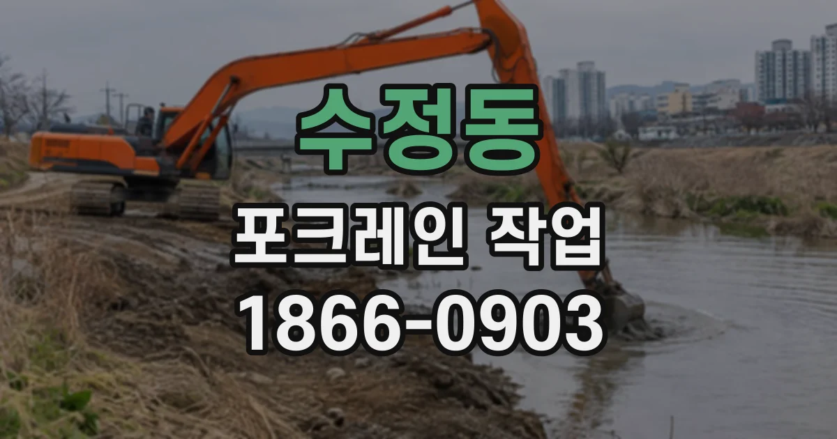 수정동 포크레인작업