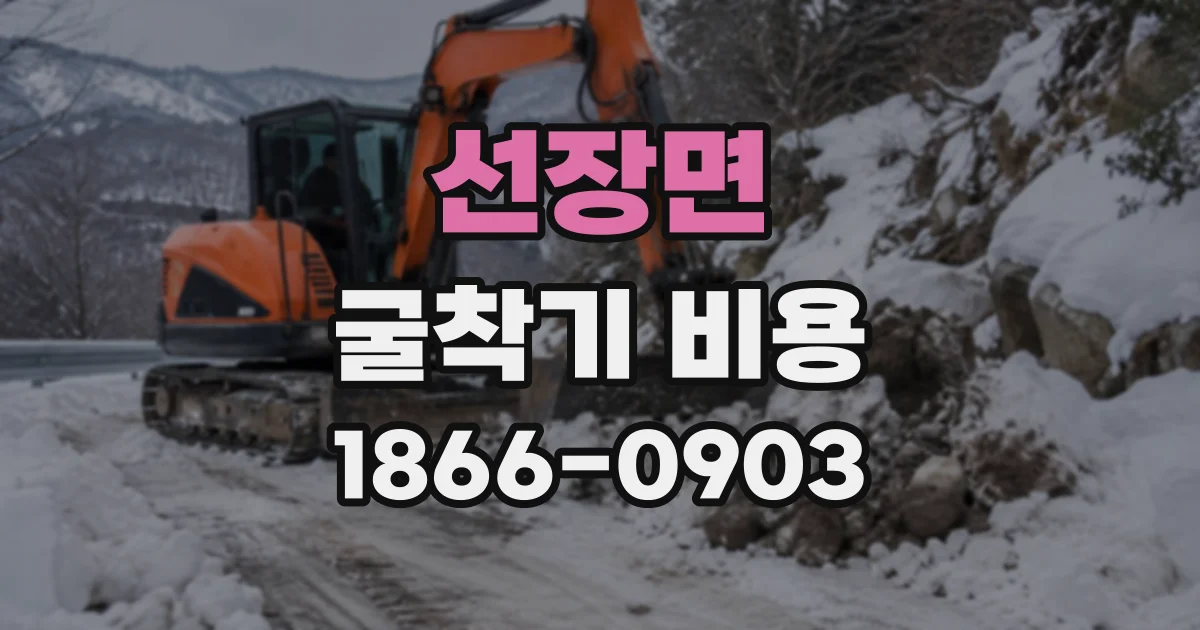 선장면 굴착기비용