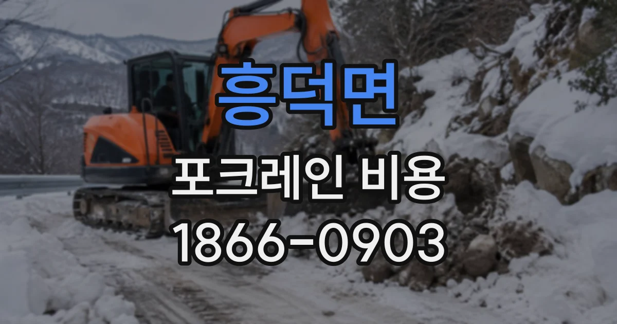 흥덕면 포크레인비용