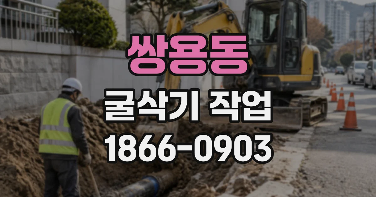 쌍용동 굴삭기작업