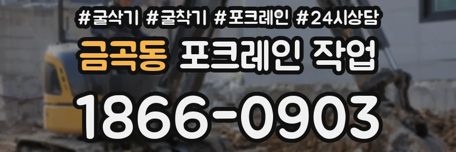 금곡동 포크레인 작업