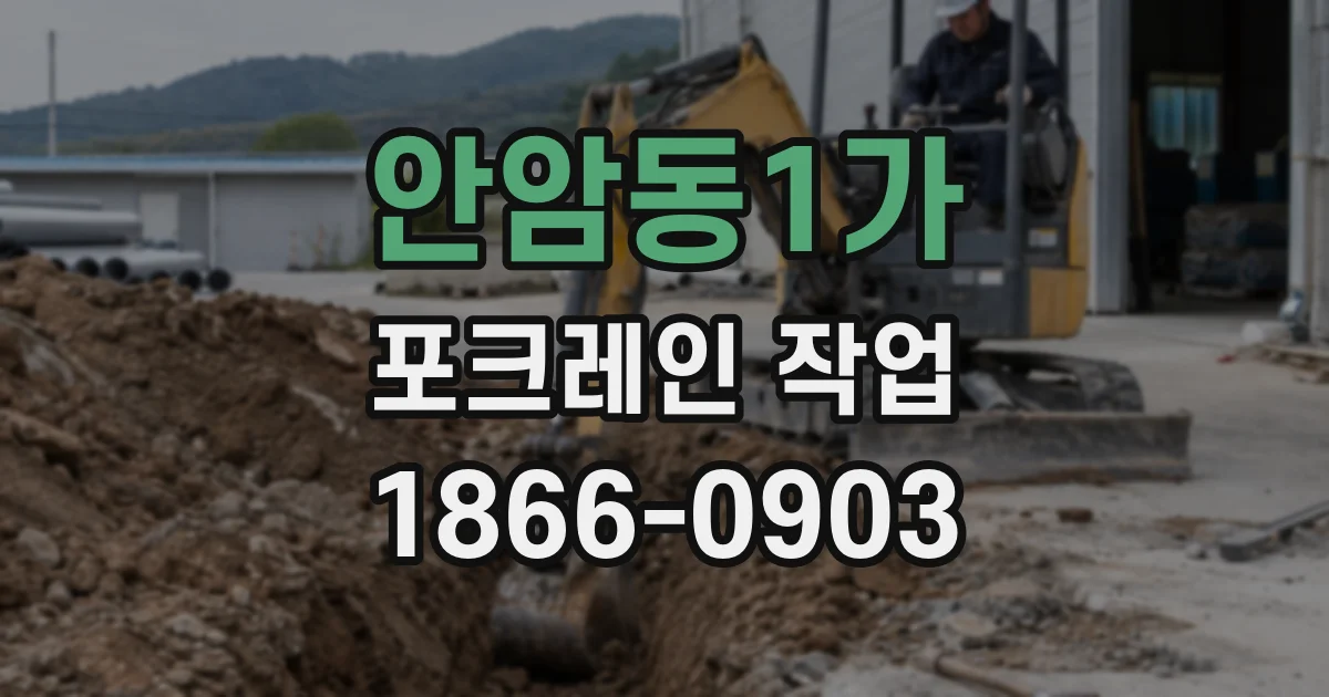 안암동1가 포크레인 작업