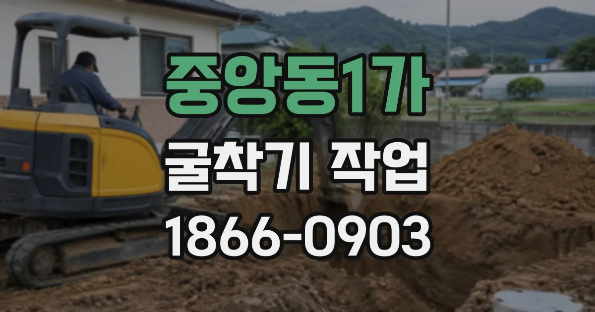 중앙동1가 굴착기작업