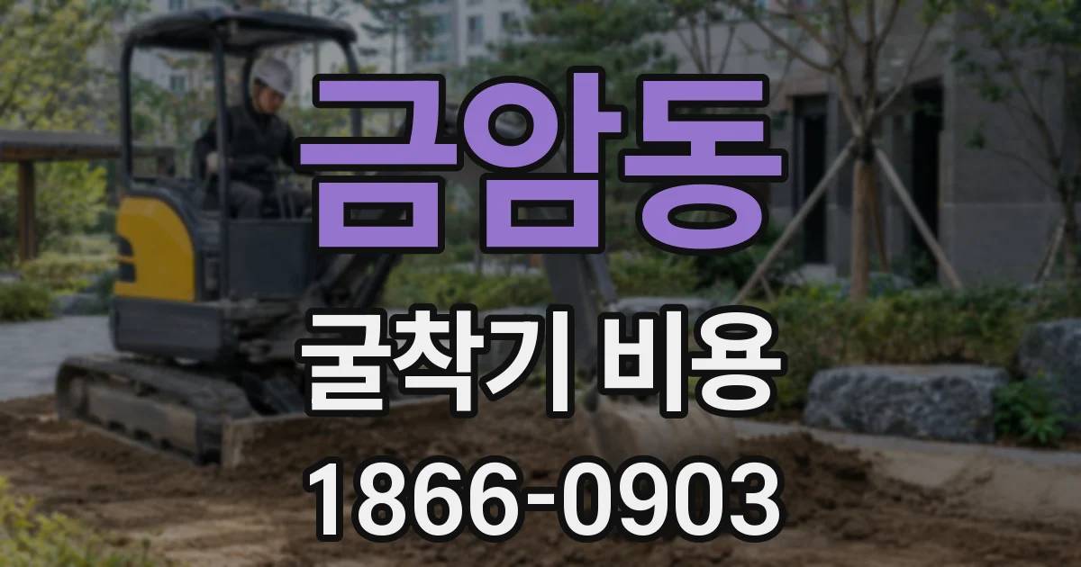 금암동 굴착기 비용