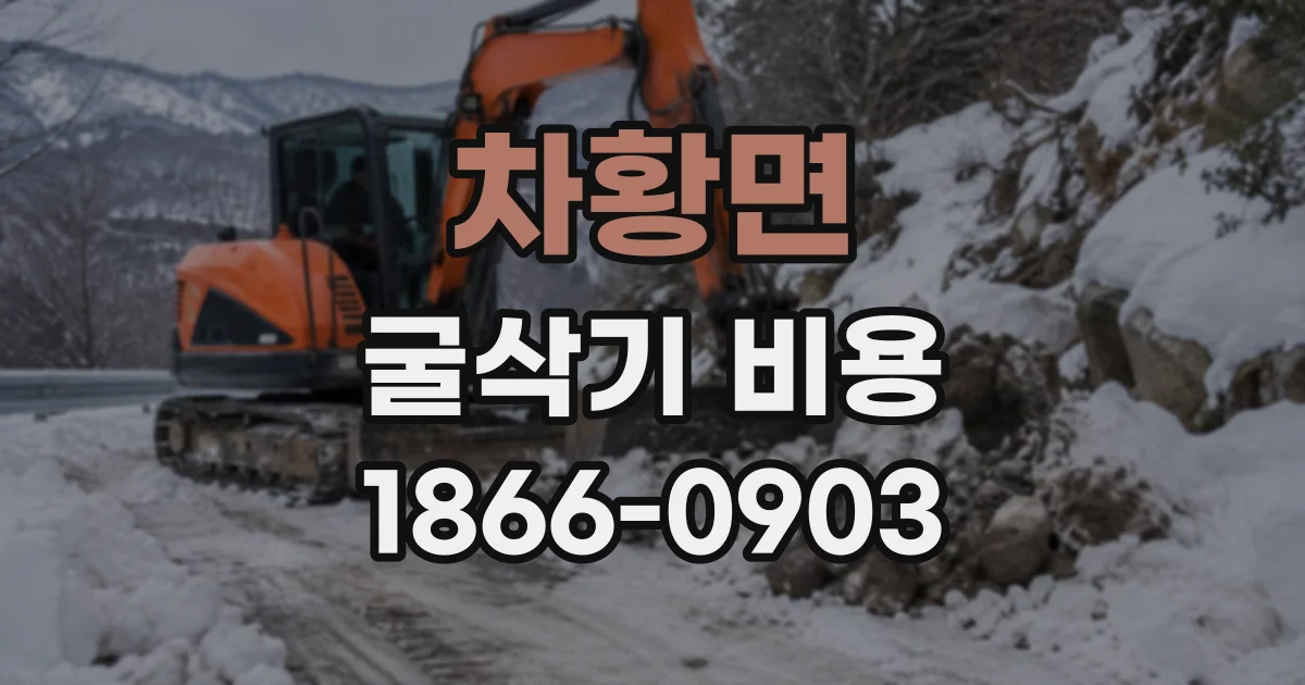 차황면 굴삭기비용