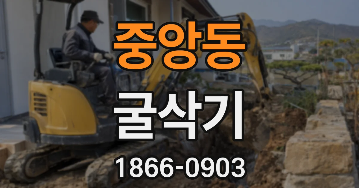 중앙동 굴삭기