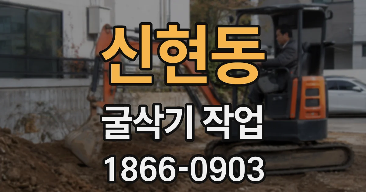 신현동 굴삭기 작업