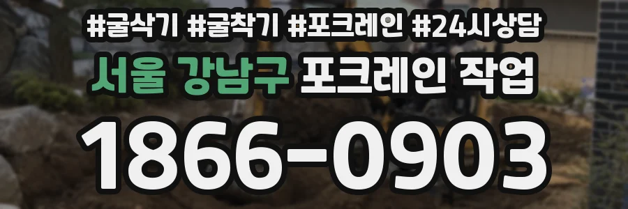 서울 강남구 포크레인 작업