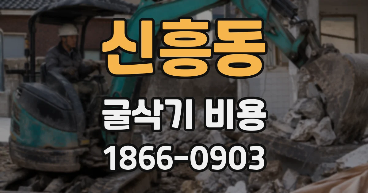 신흥동 굴삭기 비용