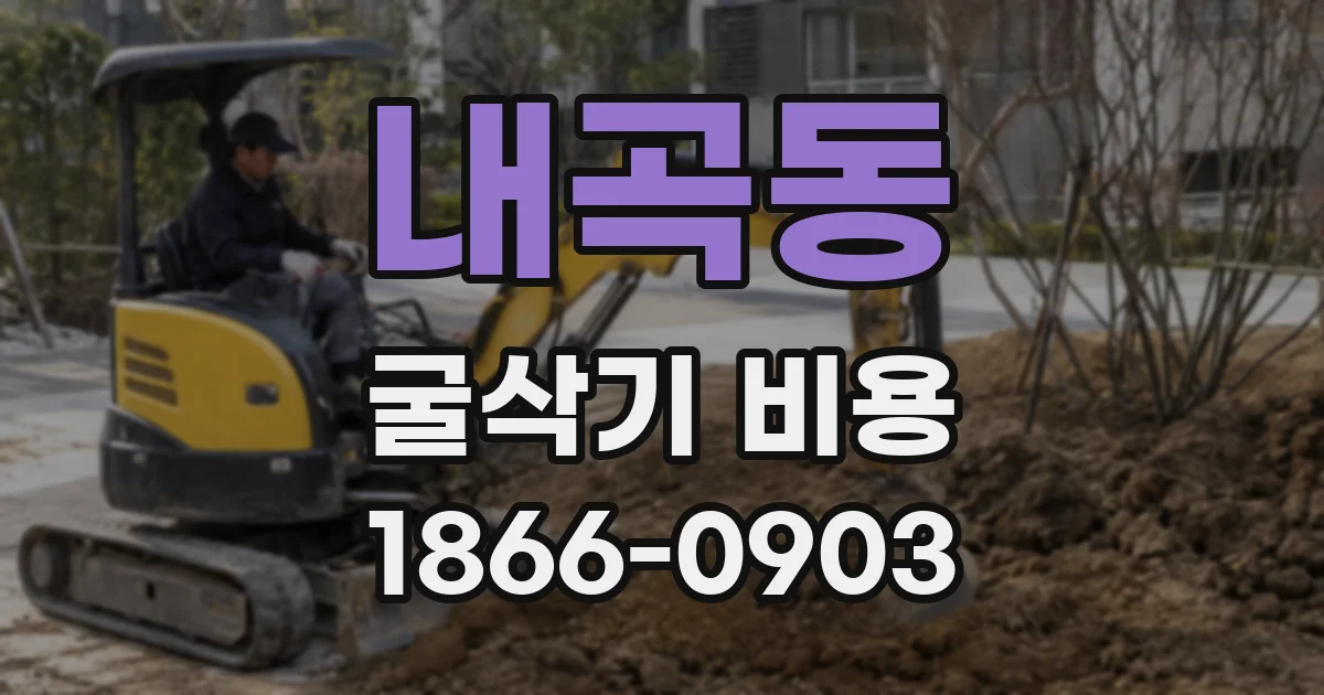 내곡동 굴삭기 비용