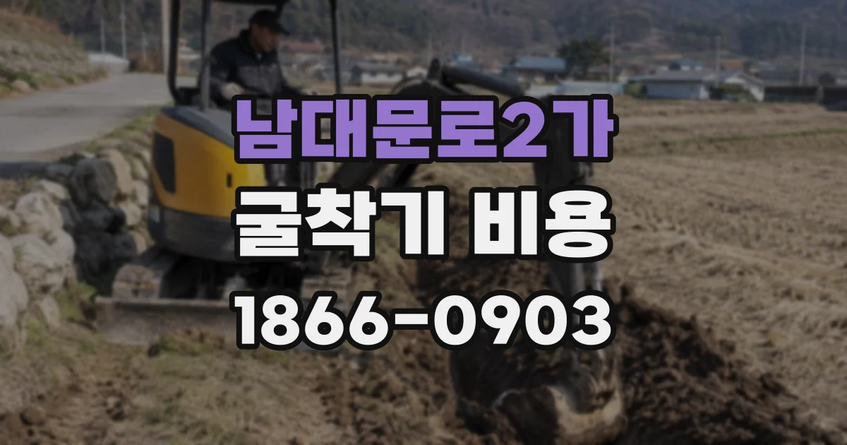 남대문로2가 굴착기 비용