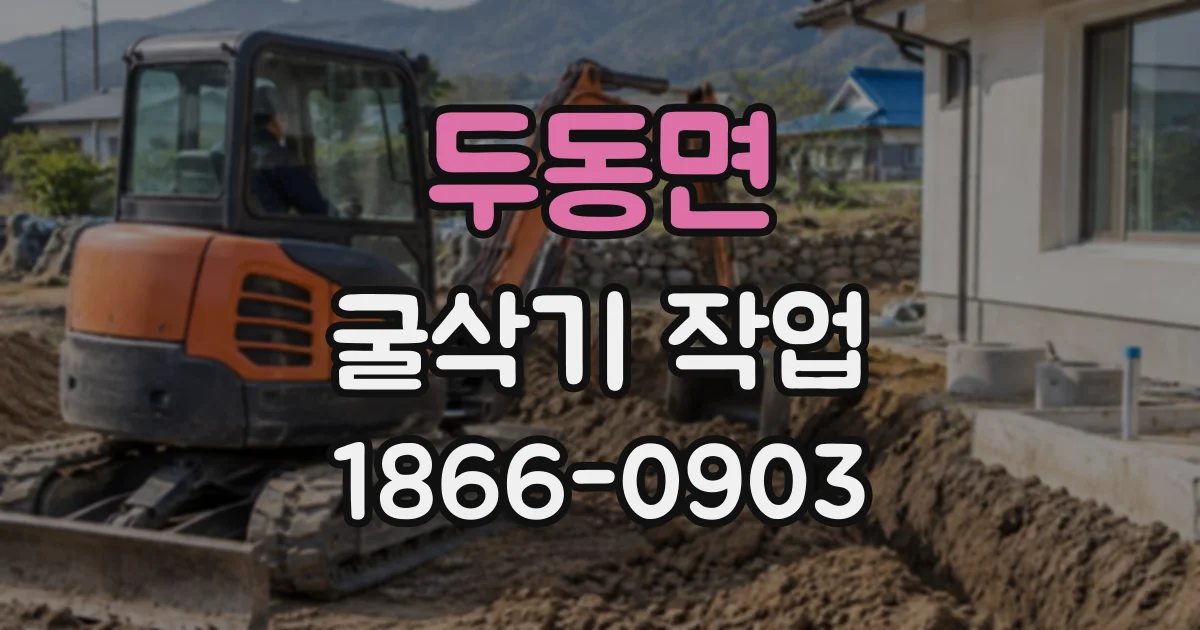 두동면 굴삭기작업
