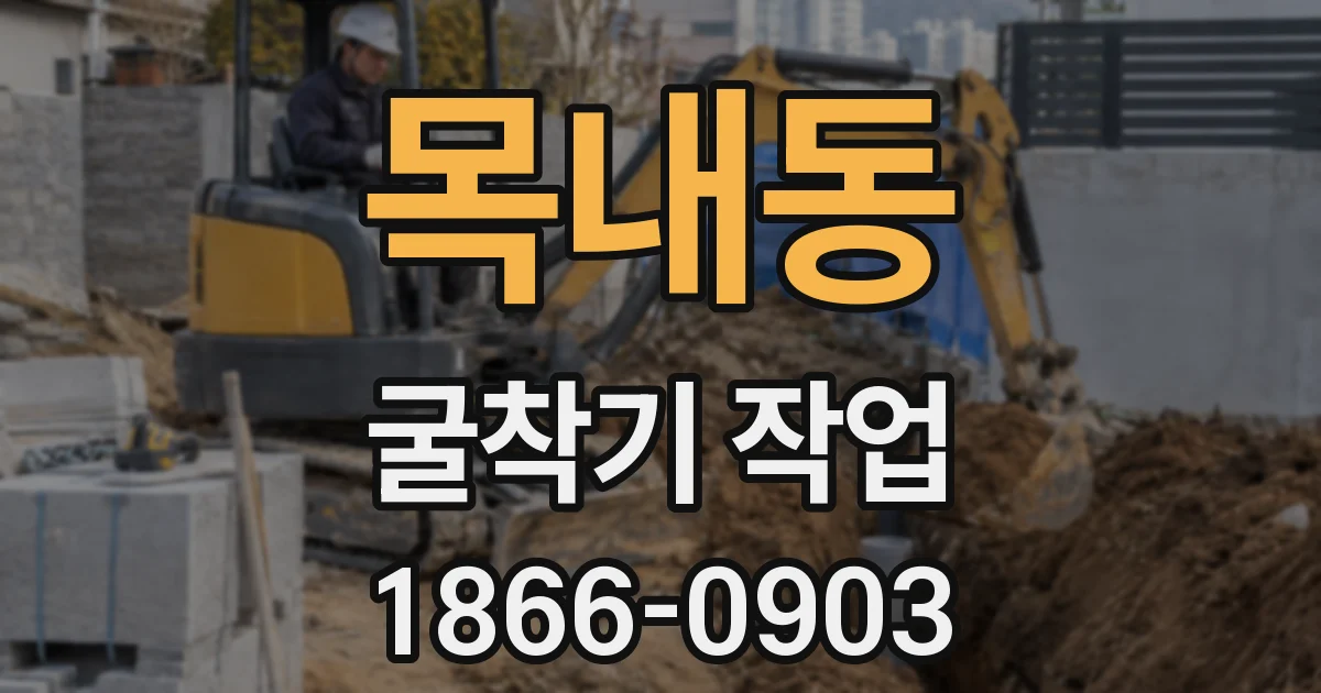 목내동 굴착기 작업