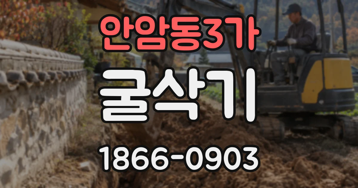 안암동3가 굴삭기