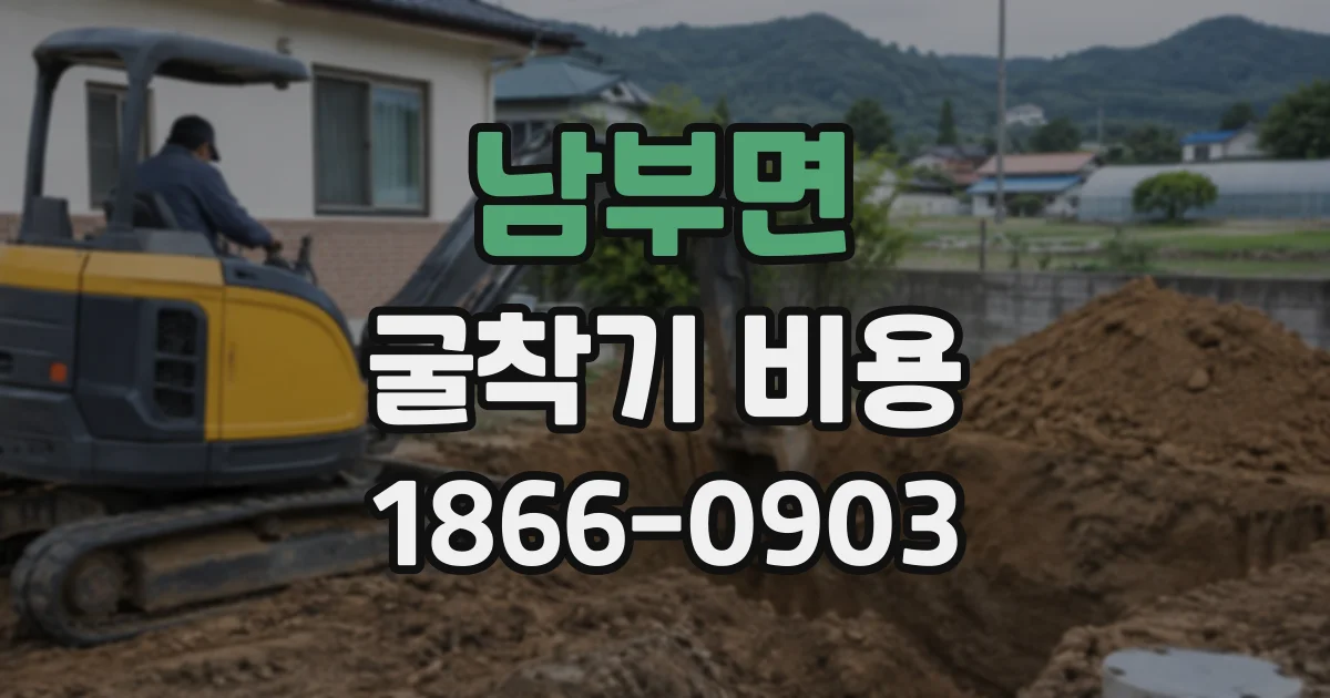 남부면 굴착기비용