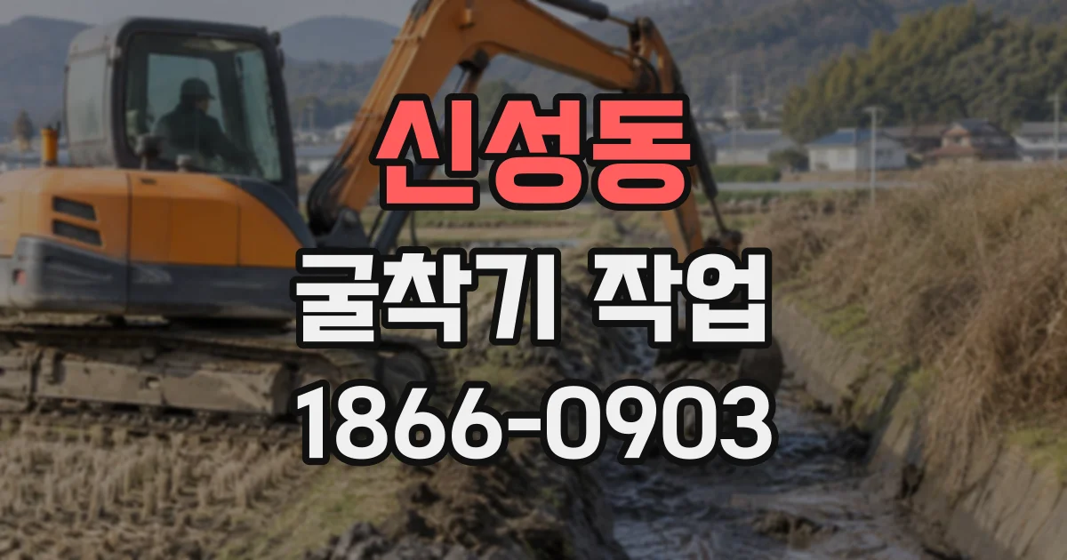 신성동 굴착기작업