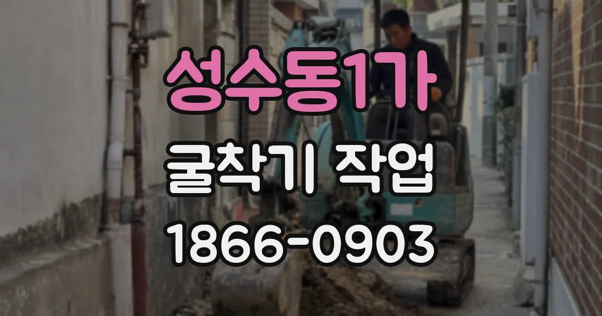 성수동1가 굴착기 작업