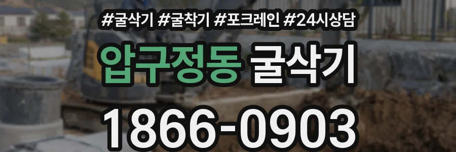 압구정동 굴삭기