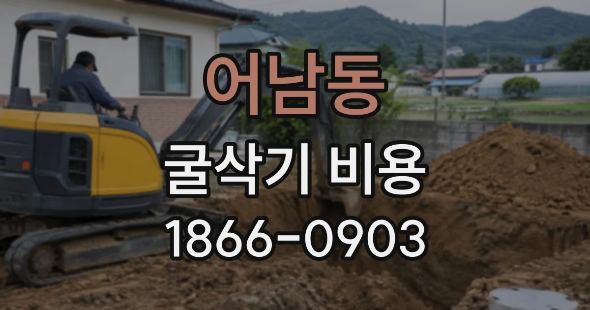 어남동 굴삭기비용