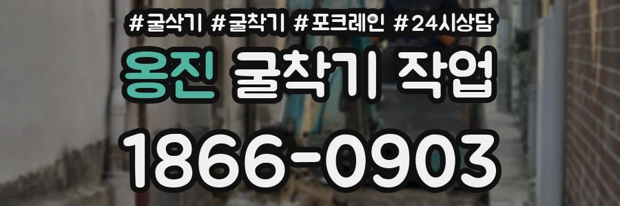 옹진 굴착기 작업