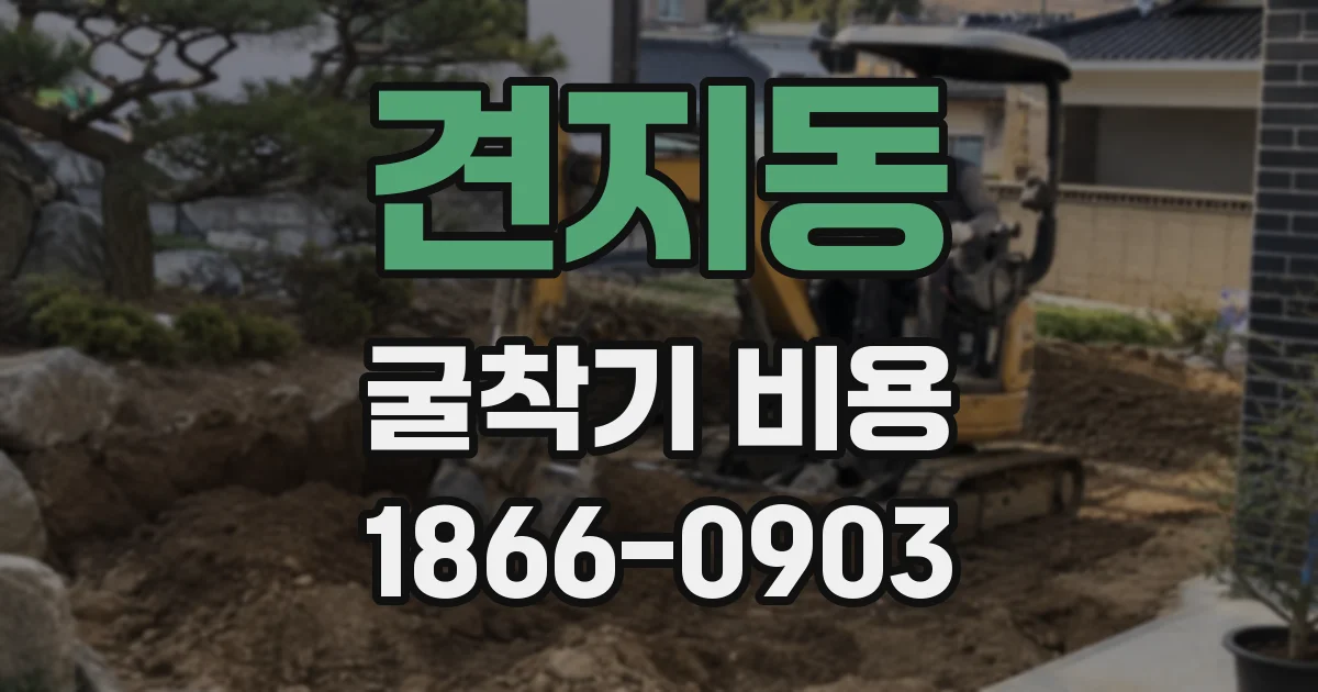 견지동 굴착기 비용