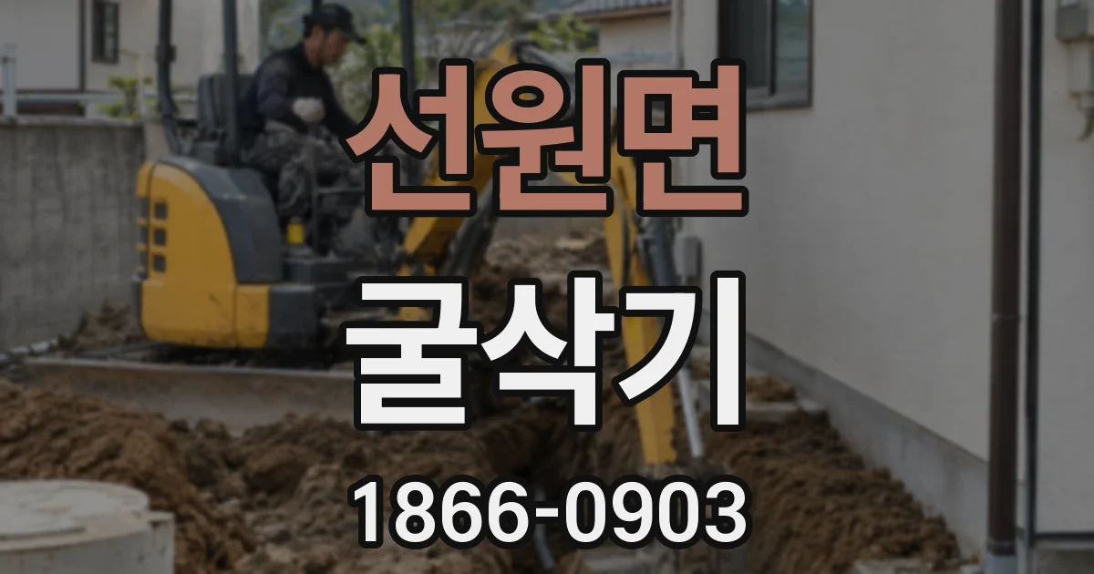 선원면 굴삭기