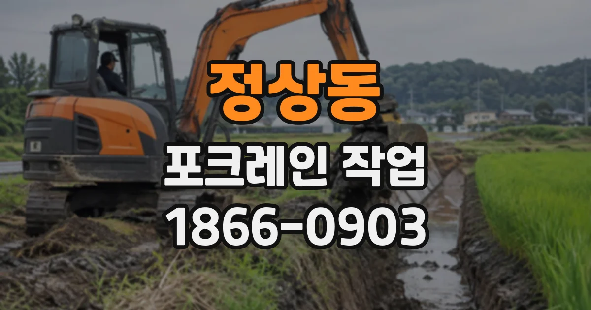 정상동 포크레인작업